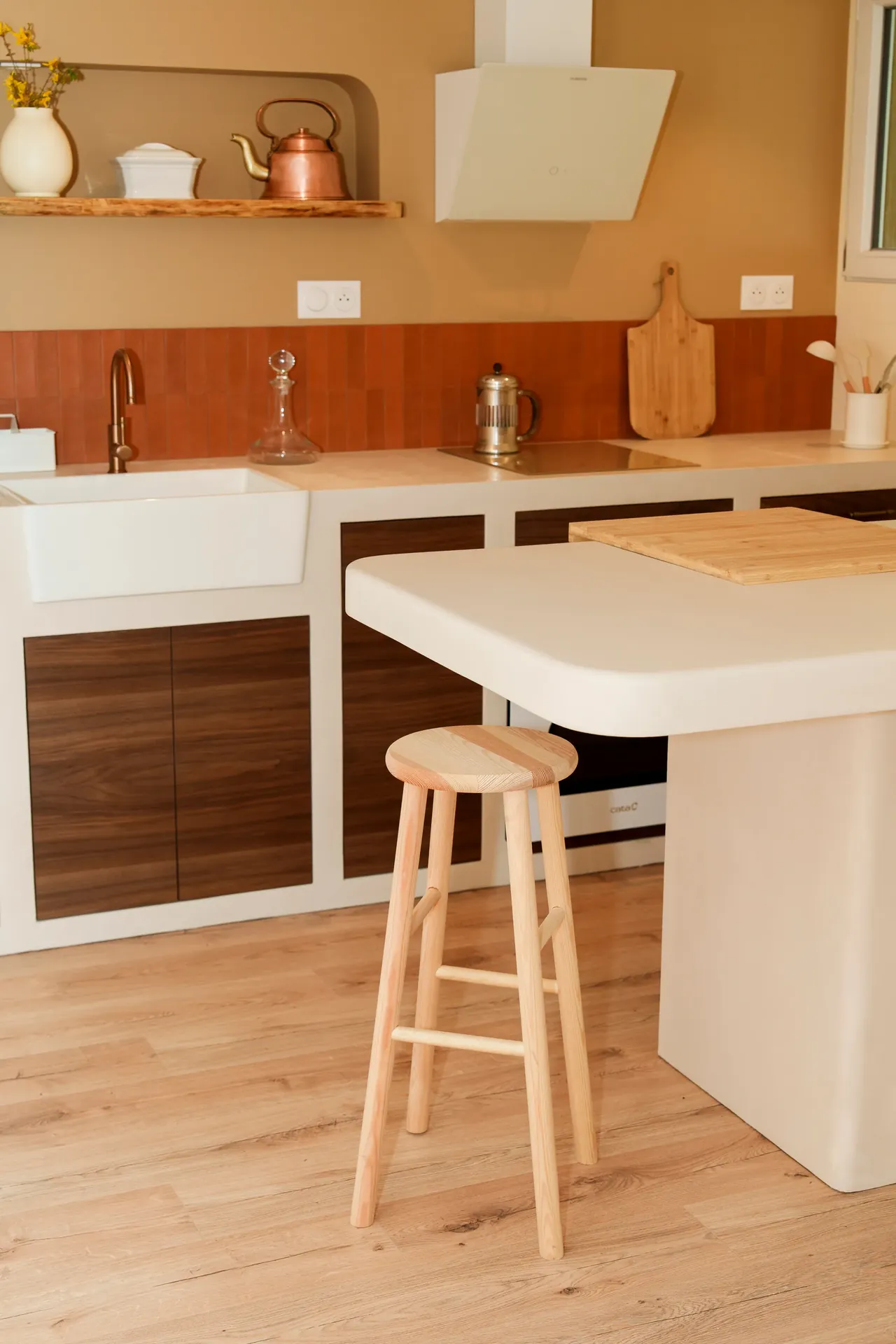 Meuble cuisine beton cire sur mesure — DOD& Seignosse