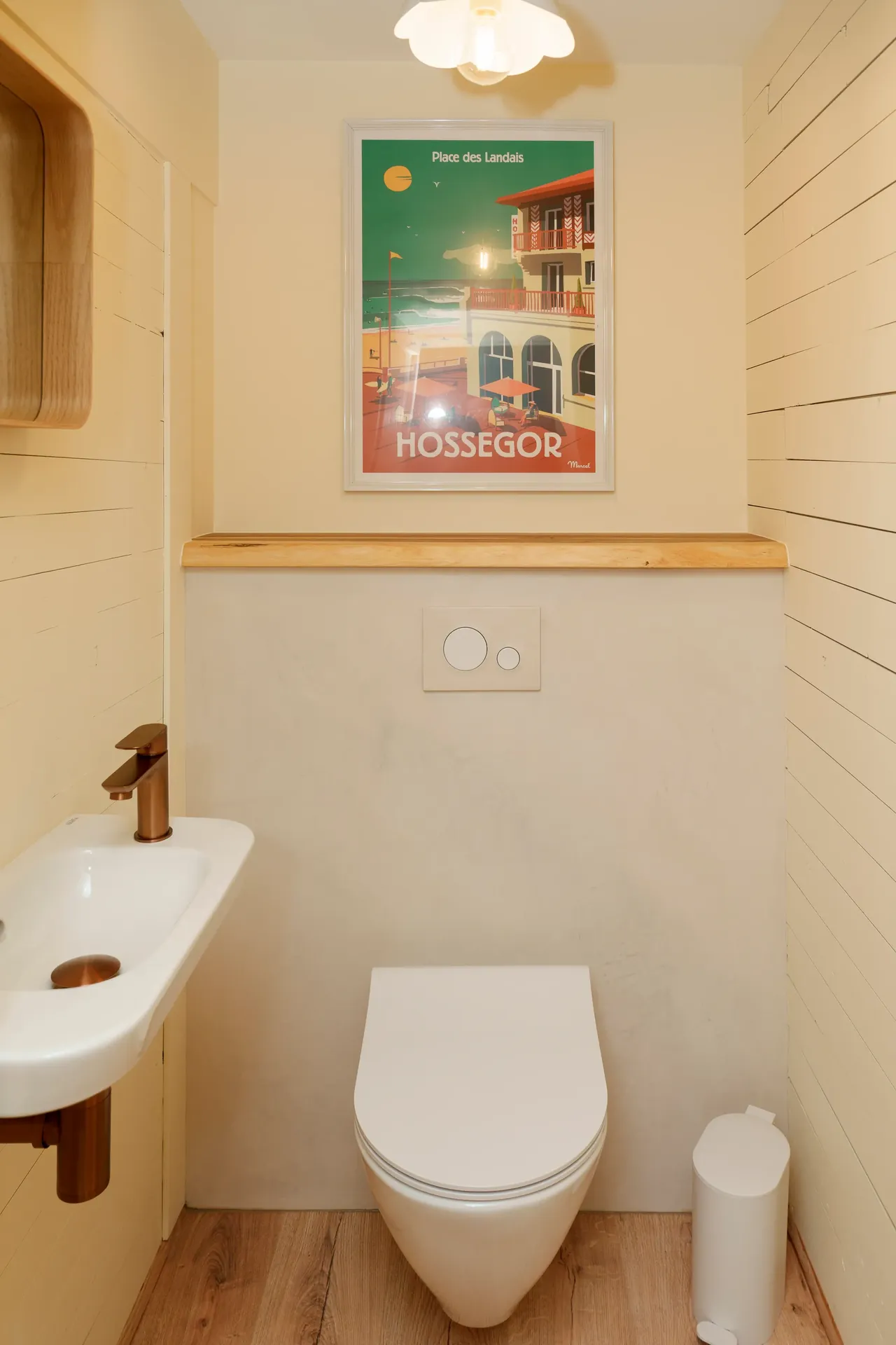 Toilettes en beton cire — murs et sol — DOD& Seignosse